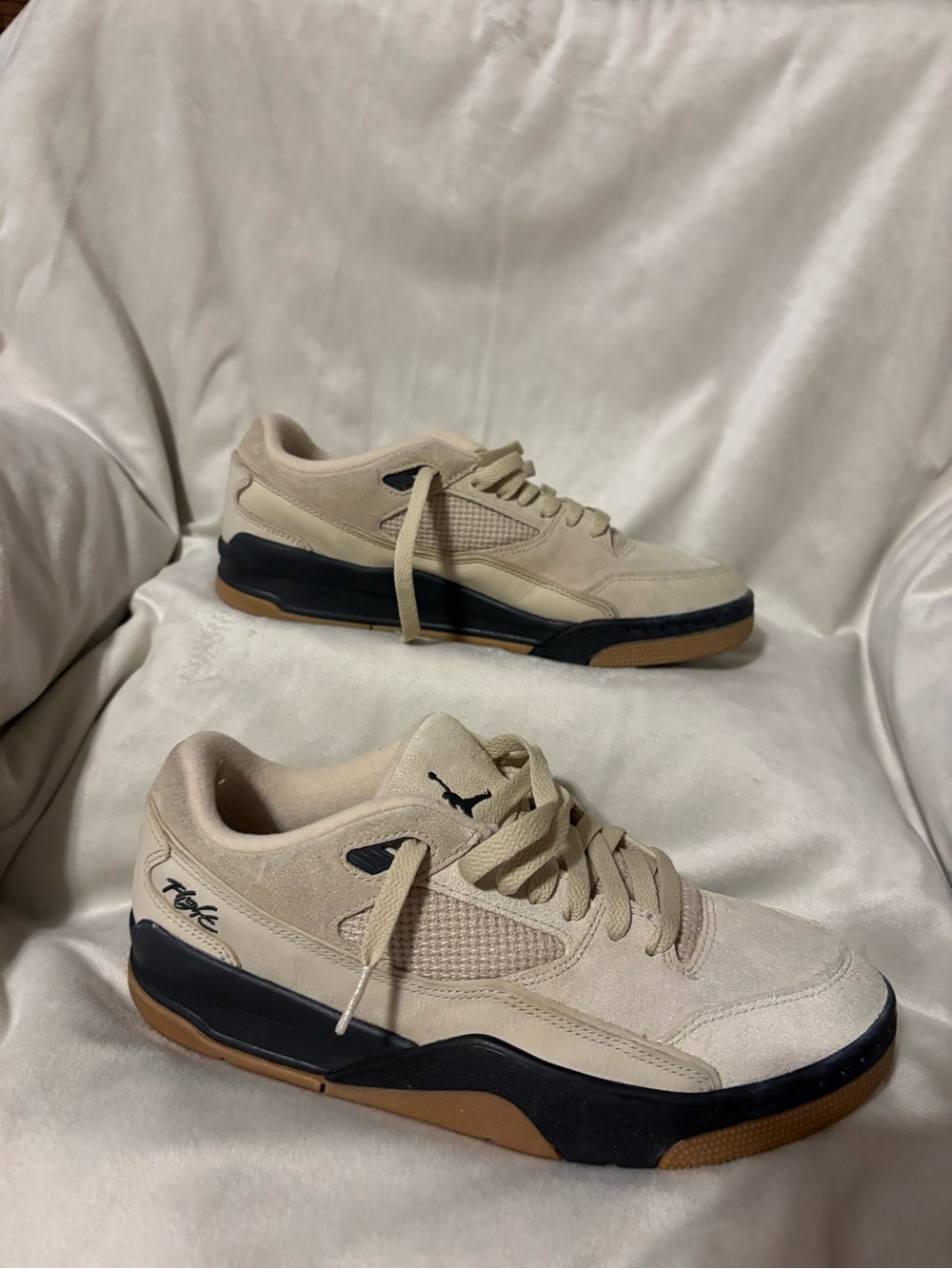 Jordan Flight Court Beige Suede Low-Top Sneakers